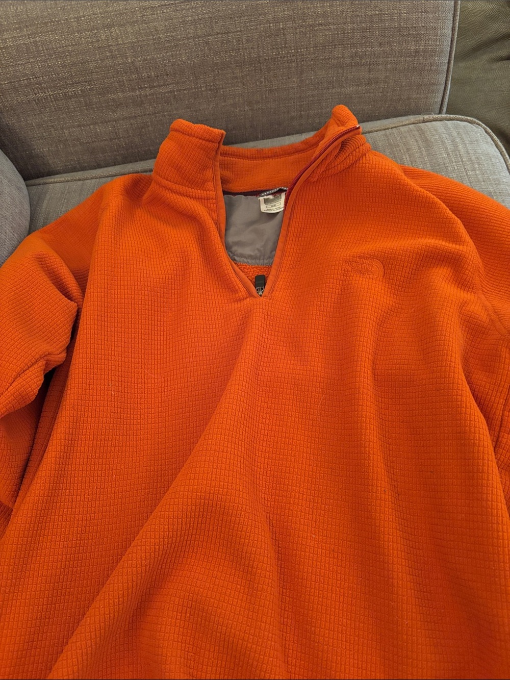 The North Face Orange Men's Quarter-Zip Pullover